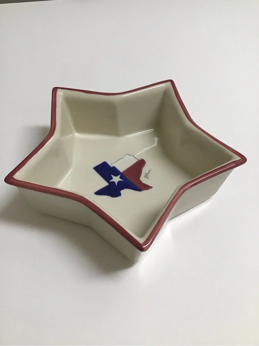Hartstone Pottery Star Bowl Texas Proud Serving Dish July 4th Vintage 1991 NWT - Picture 11 of 12